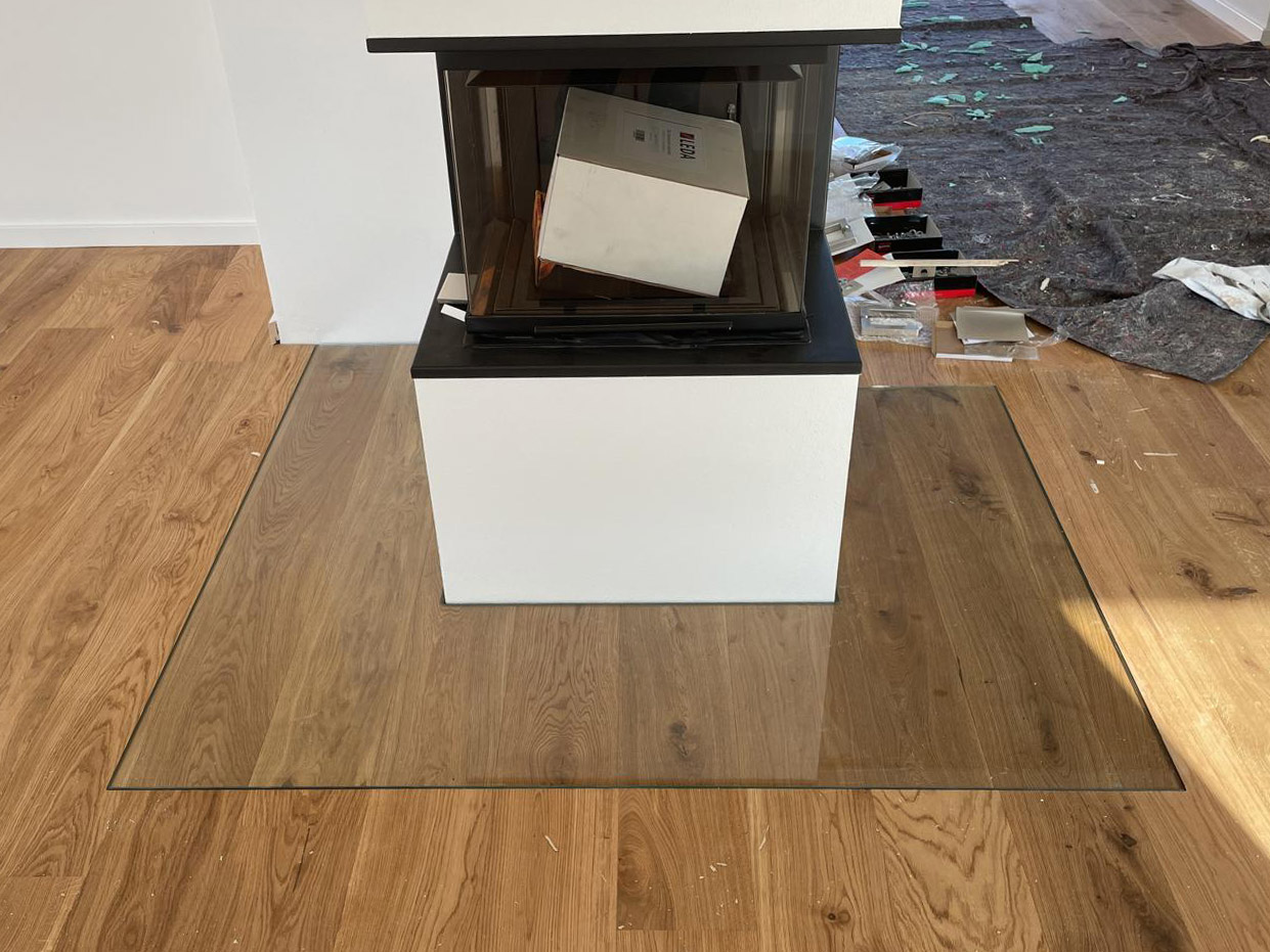 Parkett - Glasplatte